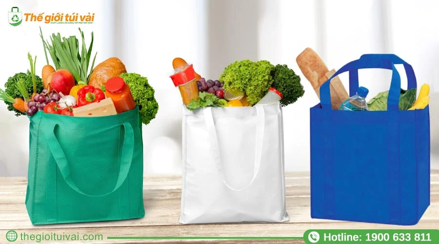 Mẫu túi vải không dệt đi chợ Mẫu túi vải không dệt đi chợ