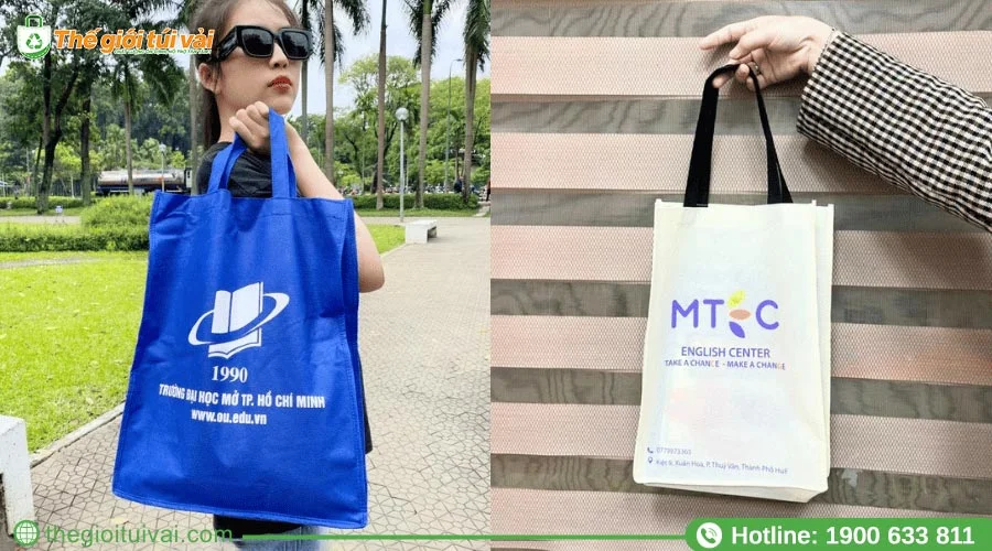 Túi đi học thêm chất liệu vải không dệt Túi đi học thêm chất liệu vải không dệt