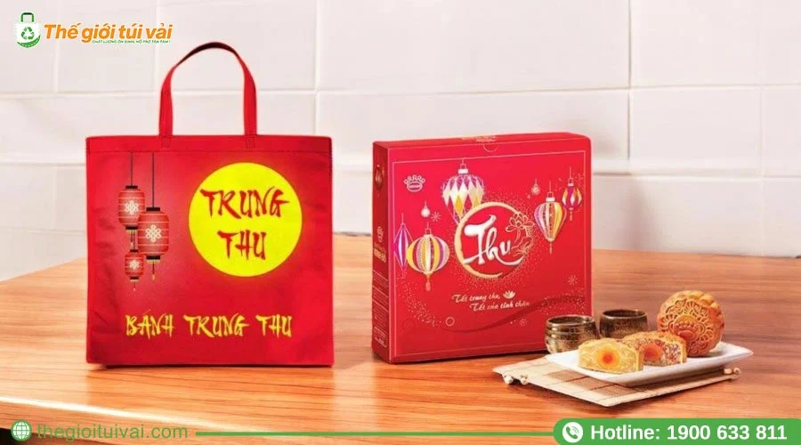 Túi đựng bánh trung thu kiểu dáng hình hộp Túi đựng bánh trung thu kiểu dáng hình hộp