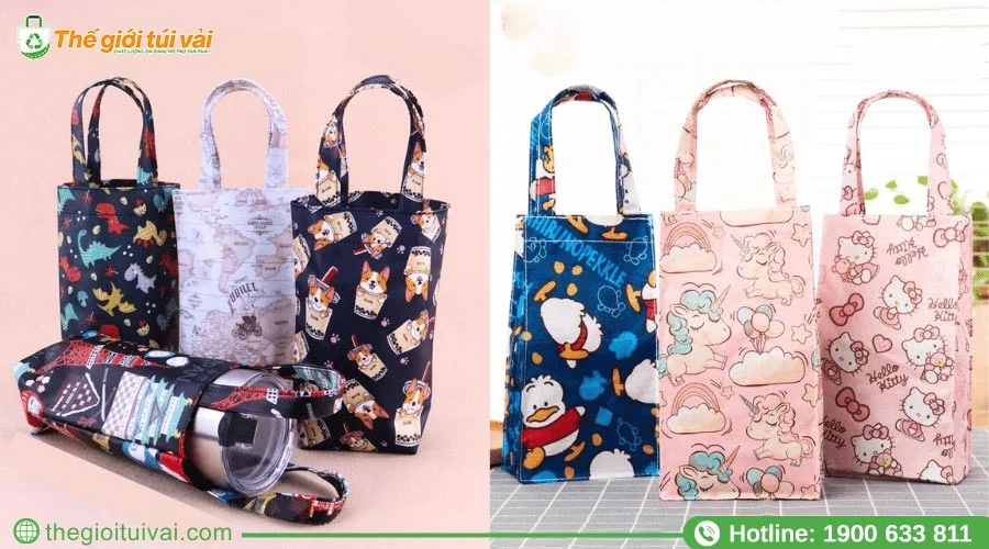 Túi đựng bình giữ nhiệt vải dù Túi đựng bình giữ nhiệt vải dù