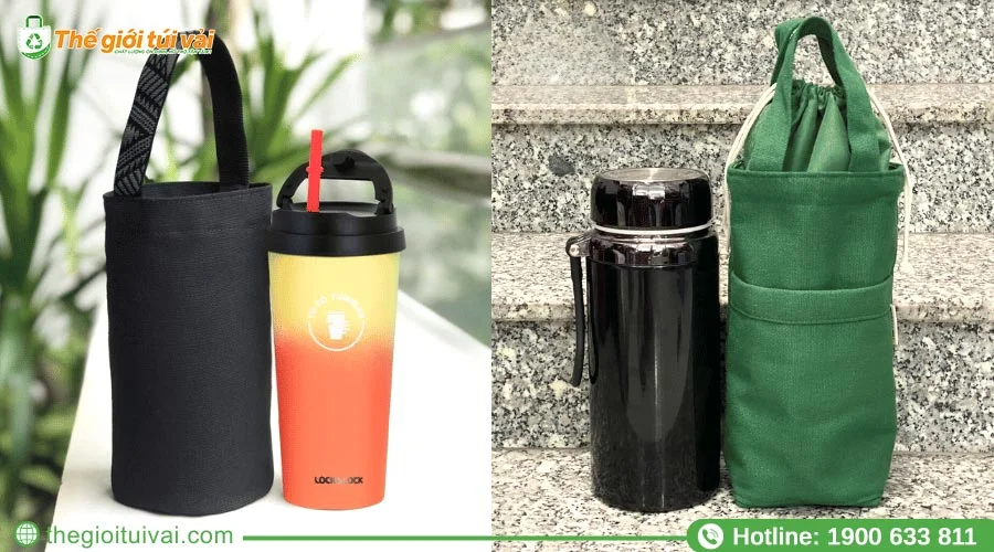 Túi đựng bình giữ nhiệt kiểu dáng dây rút đóng mở dễ dàng Túi đựng bình giữ nhiệt kiểu dáng dây rút đóng mở dễ dàng