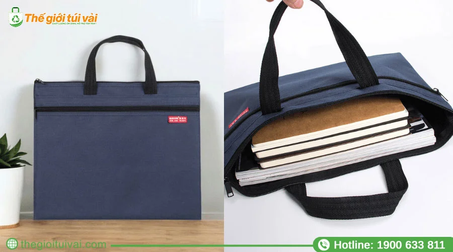 Túi vải đựng hồ sơ giúp tổ chức các tài liệu, hồ sơ quan trọng một cách gọn gàng