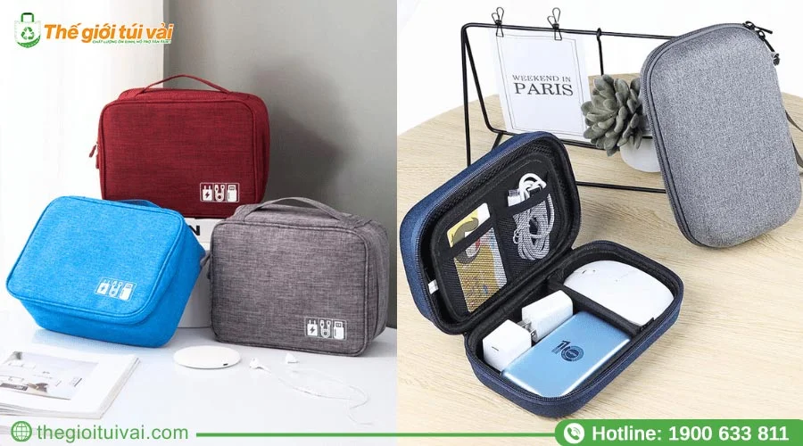 Túi phụ kiện công nghệ vải canvas Túi phụ kiện công nghệ vải canvas