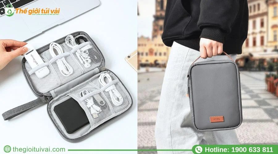 Túi vải đựng phụ kiện thiết kế có nắp đậy giúp bảo vệ phụ kiện an toàn hơn Túi vải đựng phụ kiện thiết kế có nắp đậy giúp bảo vệ phụ kiện an toàn hơn