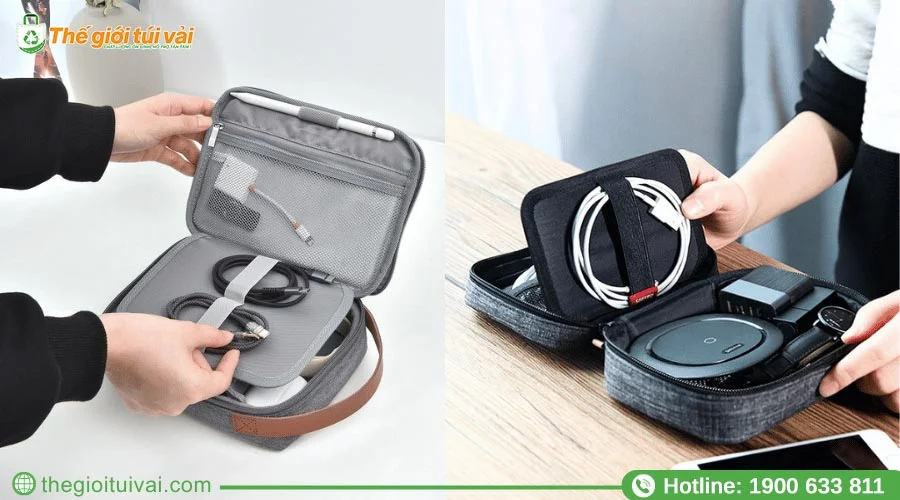 Túi phụ kiện công nghệ thiết kế nhiều ngăn phân loại và lưu trữ dễ dàng Túi phụ kiện công nghệ thiết kế nhiều ngăn phân loại và lưu trữ dễ dàng