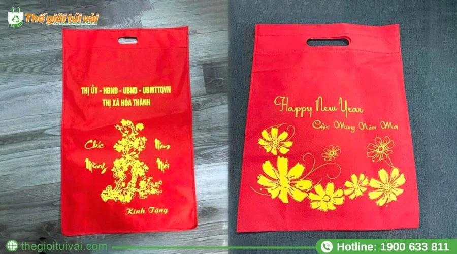 Túi quà tết kiểu dáng đục lỗ xoài độc đáo Túi quà tết kiểu dáng đục lỗ xoài độc đáo