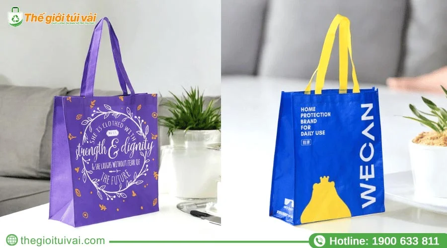 Túi vải đựng quần áo cán màng màu sắc đa dạng Túi vải đựng quần áo cán màng màu sắc đa dạng