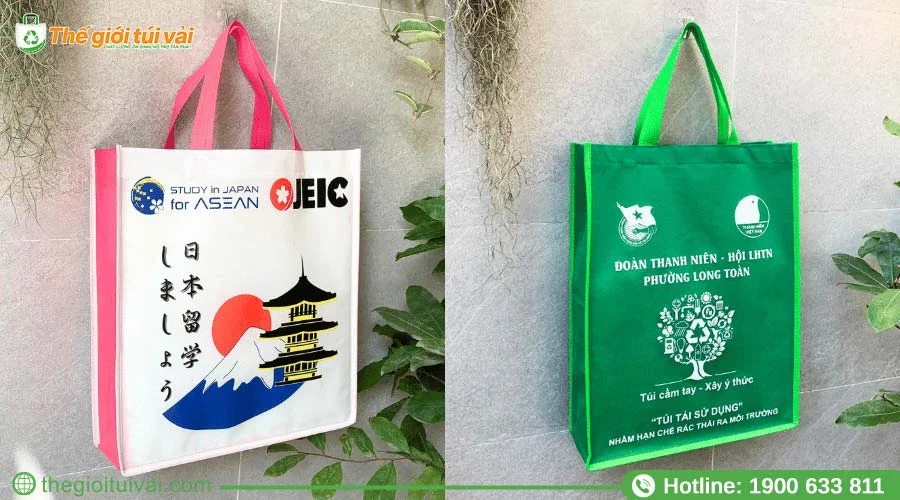 In túi vải đựng tài liệu bằng phương pháp in lụa