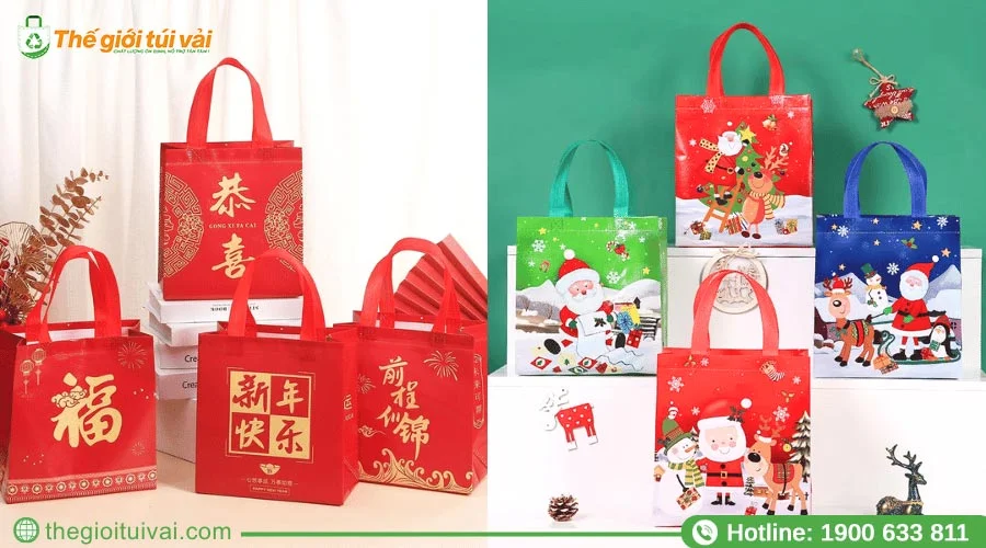 Hình ảnh họa tiết bắt mắt được in trên túi vải Hình ảnh họa tiết bắt mắt được in trên túi vải
