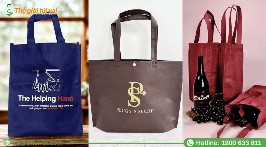 Các màu sắc túi vải không dệt nhóm màu trầm Các màu sắc túi vải không dệt nhóm màu trầm