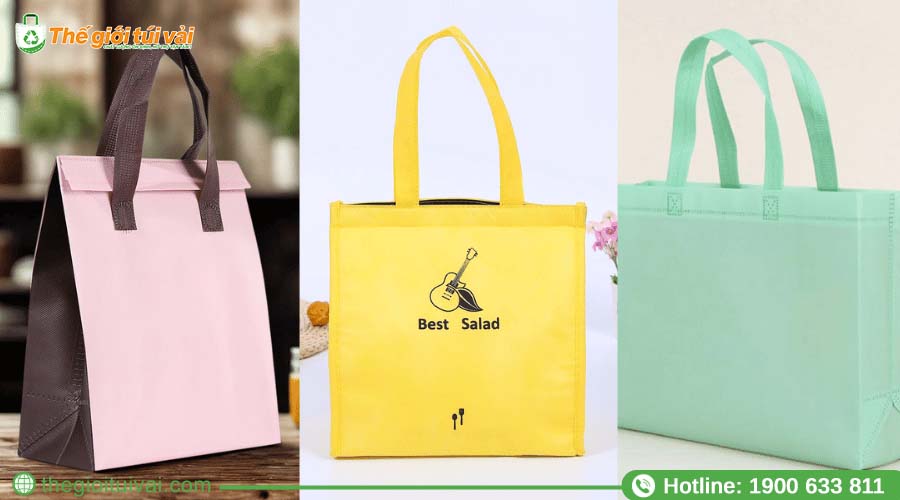 Các màu sắc túi vải không dệt nhóm màu pastel Các màu sắc túi vải không dệt nhóm màu pastel