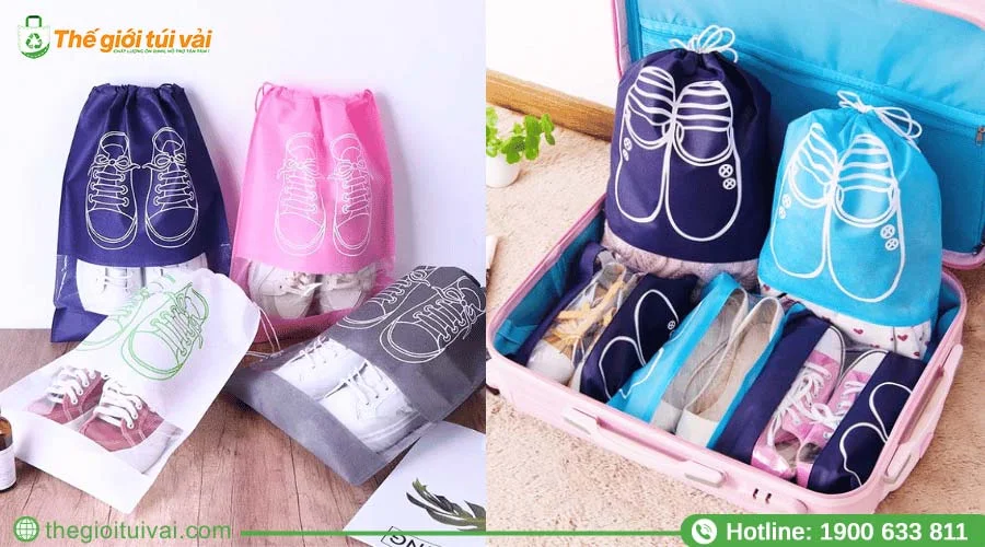 Túi vải thiết kế dây rút tiện lợi, đóng mở tiện lợi Túi vải thiết kế dây rút tiện lợi, đóng mở tiện lợi
