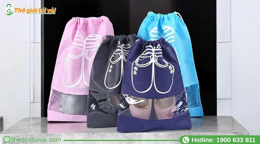 Hình in trên túi rút vải không dệt được in bằng kỹ thuật in lụa Hình in trên túi rút vải không dệt được in bằng kỹ thuật in lụa