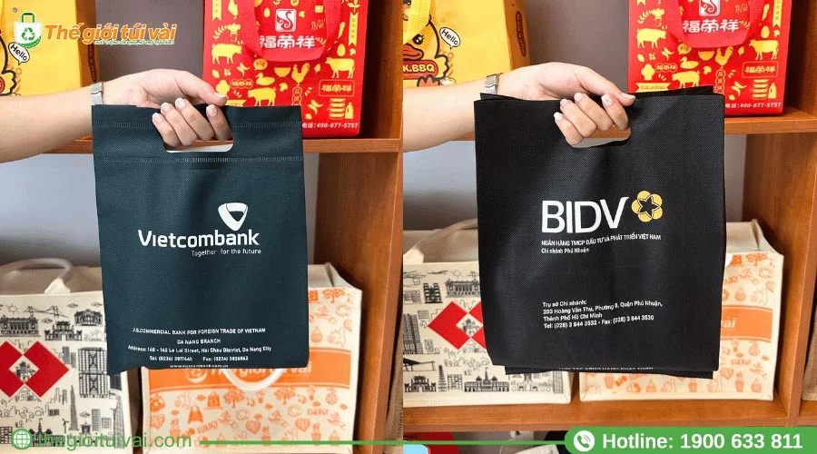 Túi vải không dệt đục lỗ xoài dễ dàng cầm nắm mang đi bất cứ đâu Túi vải không dệt đục lỗ xoài dễ dàng cầm nắm mang đi bất cứ đâu