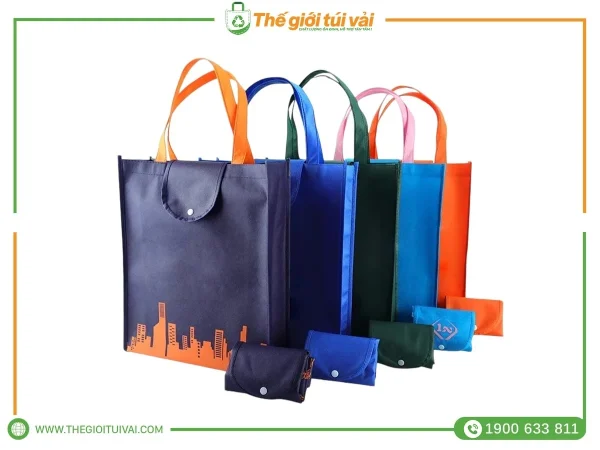Túi vải không dệt gấp gọn gallery