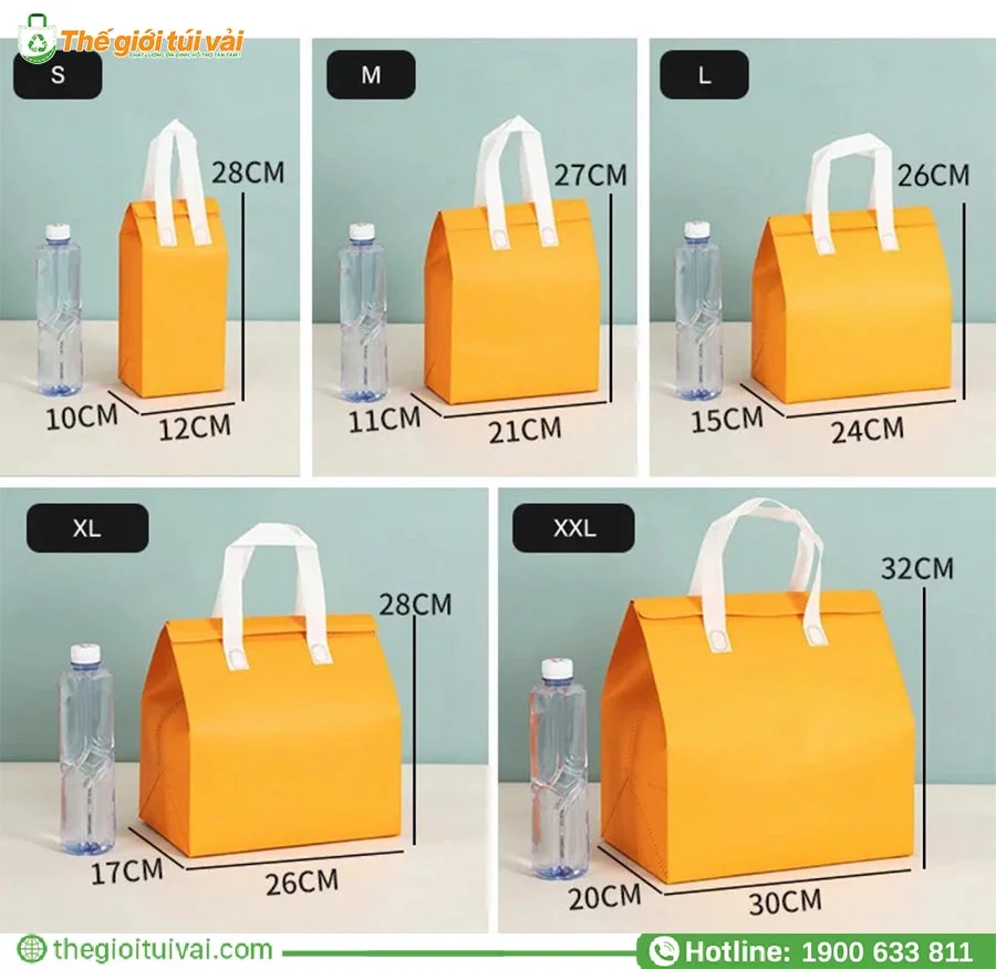 Túi vải không dệt đựng trà sữa với đa dạng size cho quý khách lựa chọn
