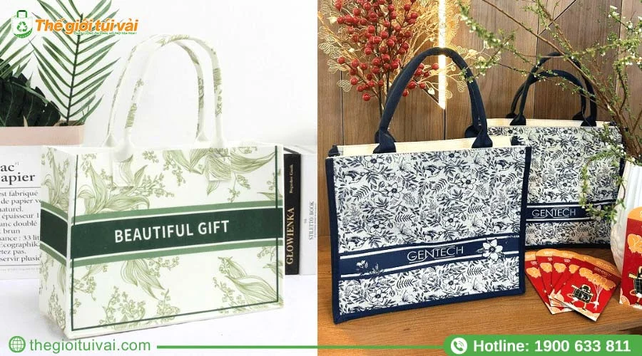Túi vải đựng quà tặng chất liệu vải linen Túi vải đựng quà tặng chất liệu vải linen