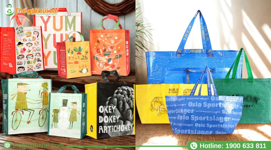 Bộ sưu tập các mẫu túi vải siêu thị thiết kế in màu sắc nổi bật Bộ sưu tập các mẫu túi vải siêu thị thiết kế in màu sắc nổi bật