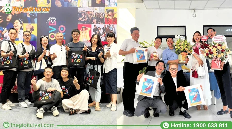 Túi vải sự kiện dùng để đựng quà tặng dành cho khách hàng