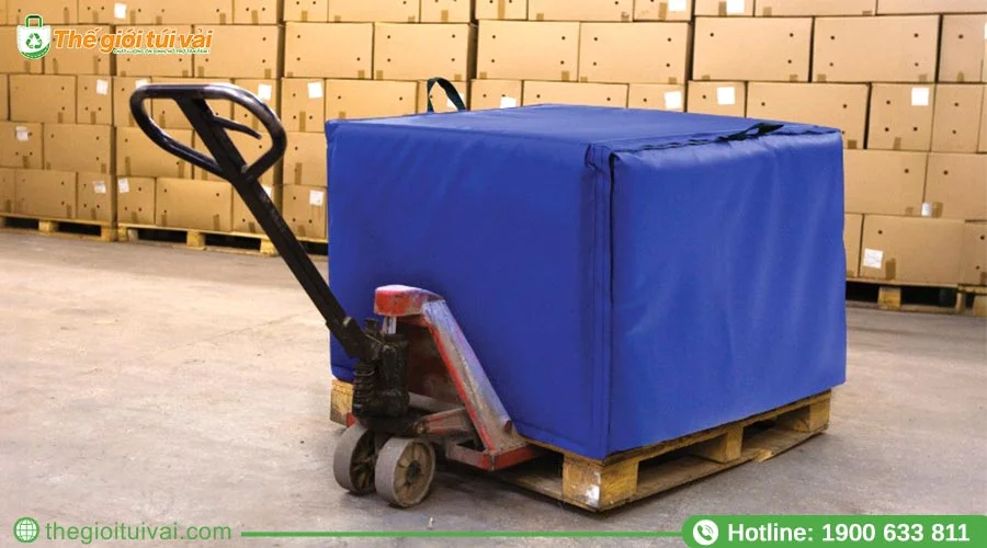 Túi vải trùm pallet chất liệu vải oxford Túi vải trùm pallet chất liệu vải oxford