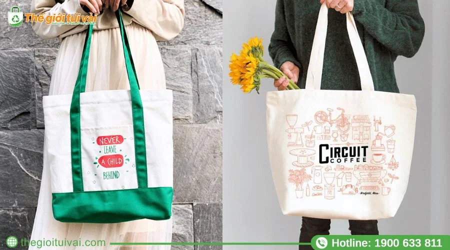 Kích thước thông dụng của túi xách vải canvas Kích thước thông dụng của túi xách vải canvas