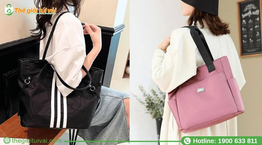 Túi xách vải dù được mọi người sử dụng khi đi chơi Túi xách vải dù được mọi người sử dụng khi đi chơi