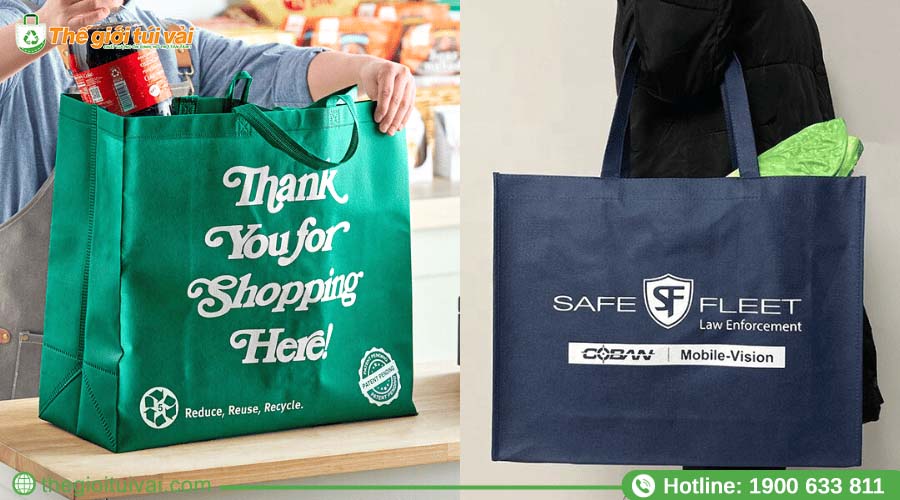 Mẫu kích thước túi vải không dệt phù hợp đựng nhiều sản phẩm Mẫu kích thước túi vải không dệt phù hợp đựng nhiều sản phẩm