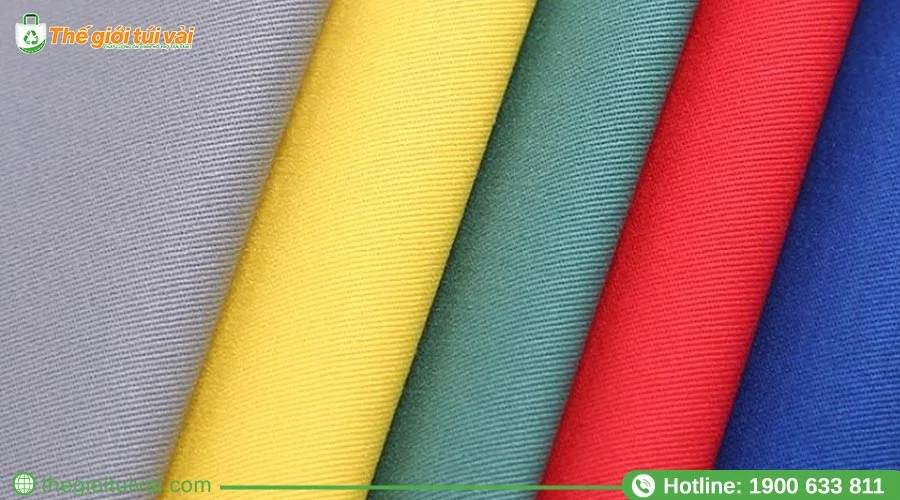 Các màu sắc vải bố được nhuộm tại nhà máy