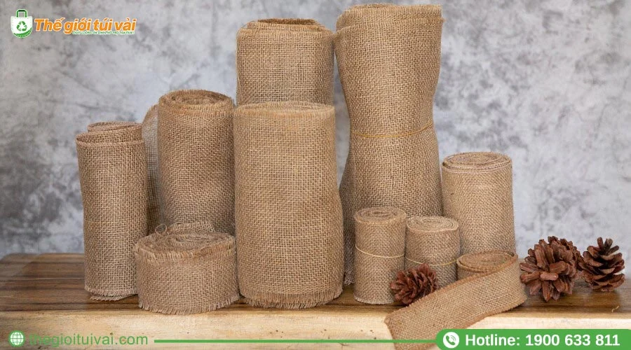 Vải đay được đóng gói thành dạng cuộn Vải đay được đóng gói thành dạng cuộn