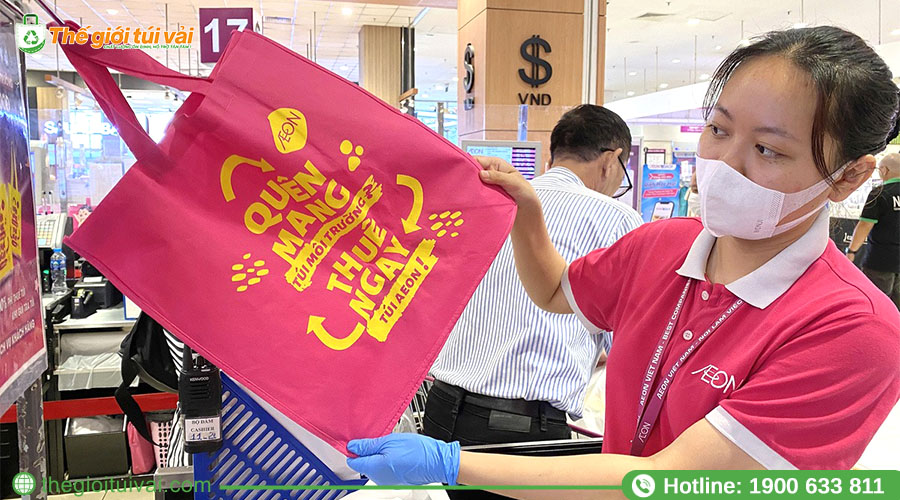 Túi vải không dệt được sử dụng phổ biến tại các siêu thị Túi vải không dệt được sử dụng phổ biến tại các siêu thị