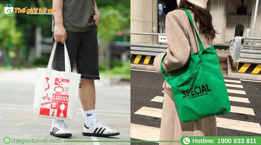 Người tiêu dùng sử dụng túi canvas in logo trong đời sống hàng ngày Người tiêu dùng sử dụng túi canvas in logo trong đời sống hàng ngày