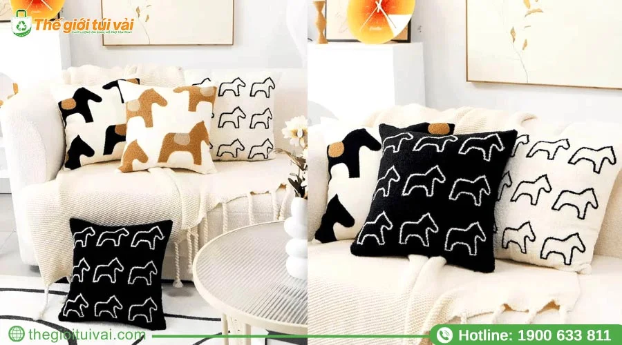 Sử dụng vỏ gối chất lượng cao tăng thẩm mỹ không gian