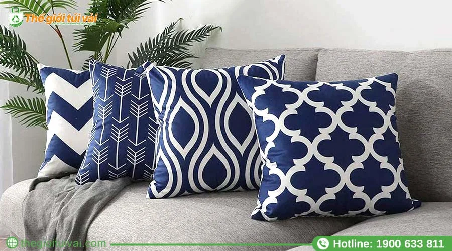 Vỏ gối làm từ vải canvas bền chắc