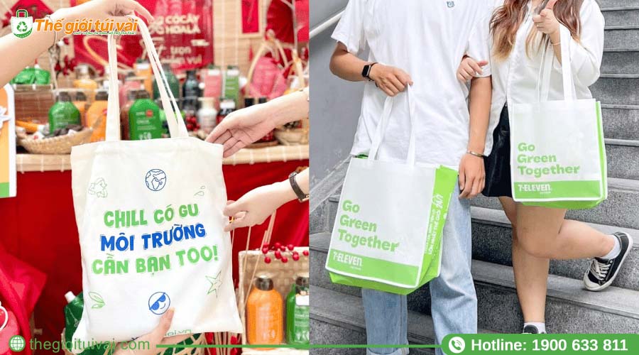 Túi vải thiết kế tối giản, màu sắc nhã nhặn Túi vải thiết kế tối giản, màu sắc nhã nhặn