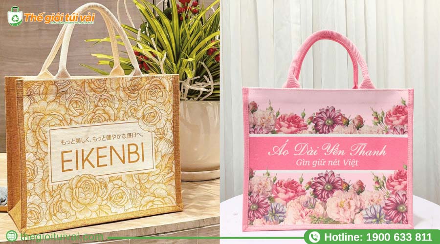 Bộ túi vải đay thiết kế sang trọng dùng làm quà tặng cho sự kiện Bộ túi vải đay thiết kế sang trọng dùng làm quà tặng cho sự kiện