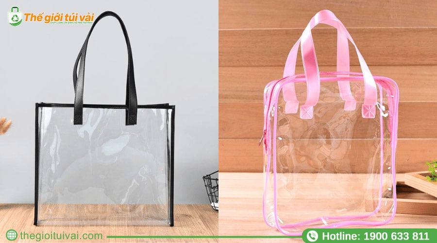 Mẫu túi nhựa trong PVC dạng hộp đứng chắc chắn